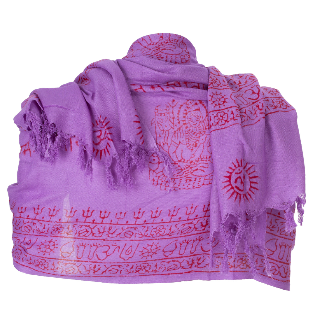 ॐ Shiva Prayer Shawl - Purple