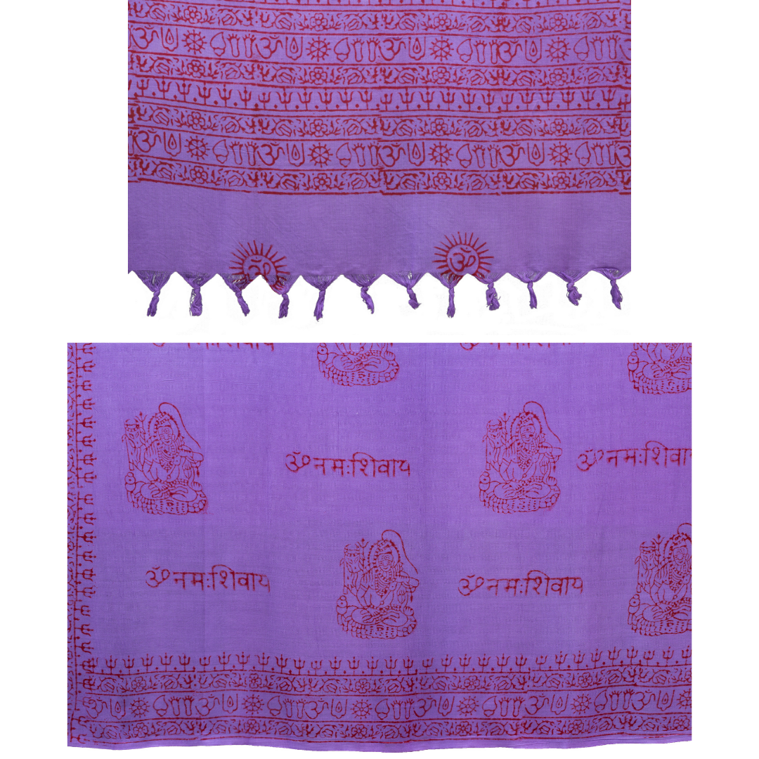 ॐ Shiva Prayer Shawl -  Purple