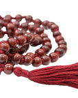 Pocket Pema Chödrön Meditation Bundle - Rosewood Mala 108 Beads Closeup