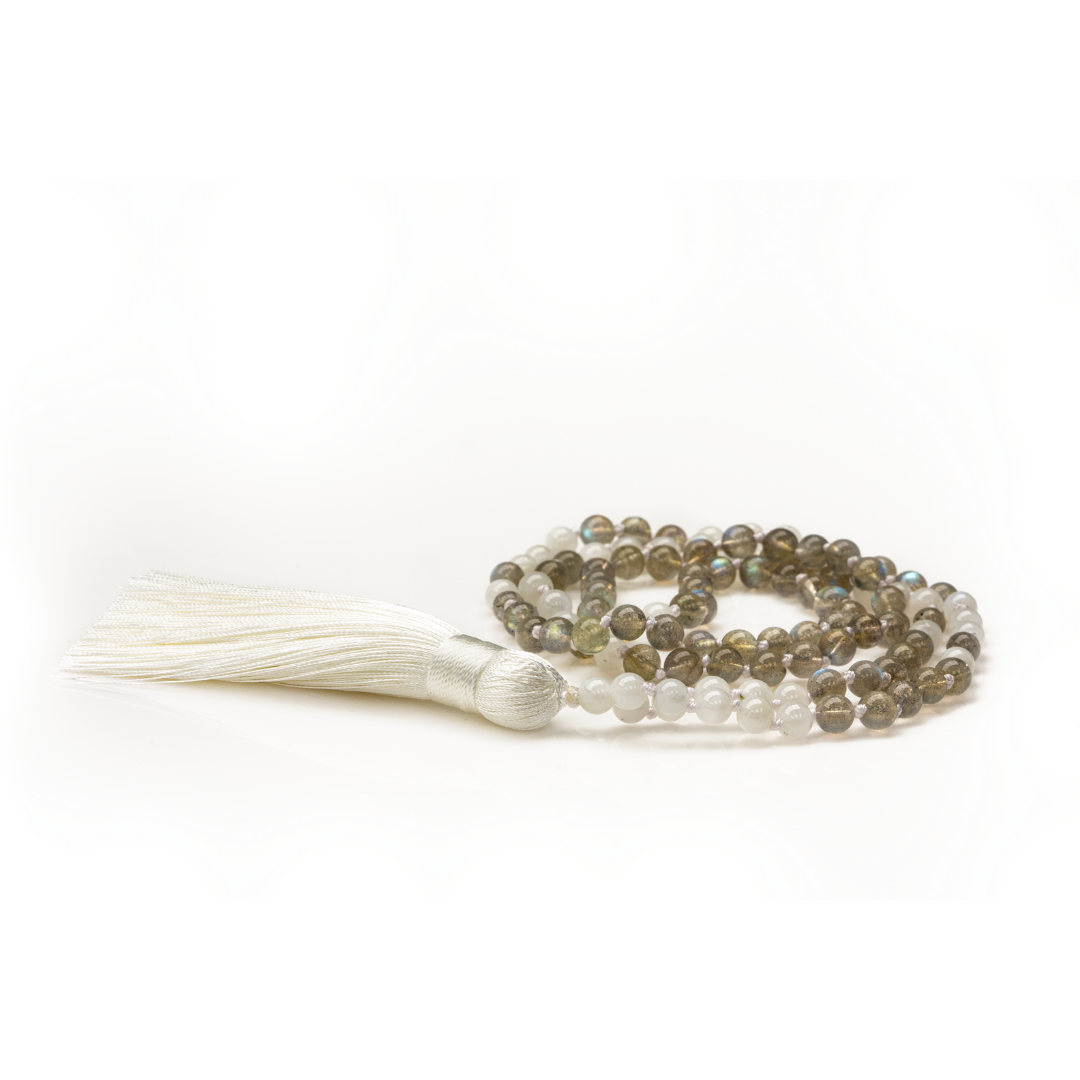 Labradorite & Moonstone Gemstone Mala