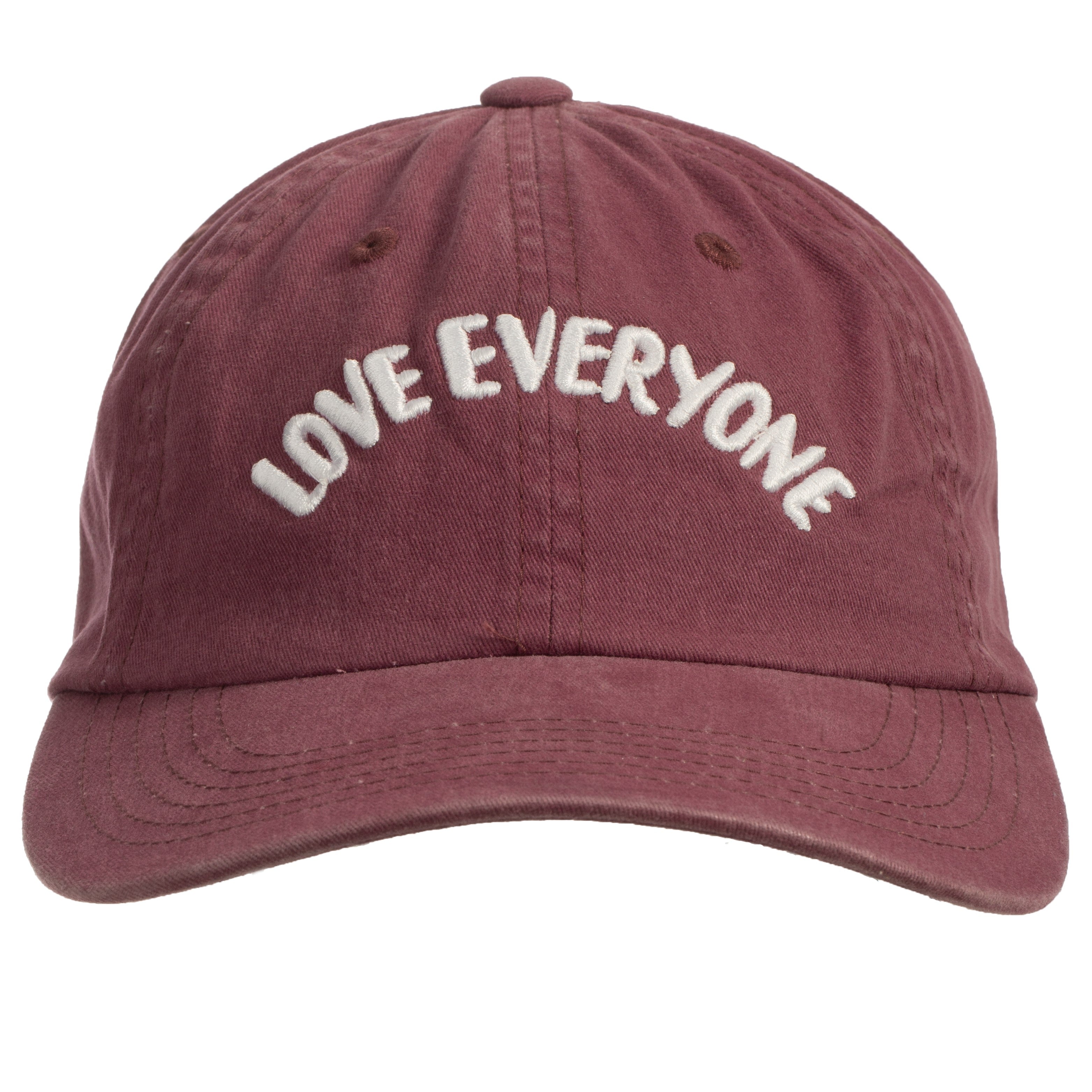 Love Everyone Baseball Cap (Unisex) - Maroon