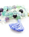 Flourite Gemstone Mala (27 Beads + 1 Bindu)
